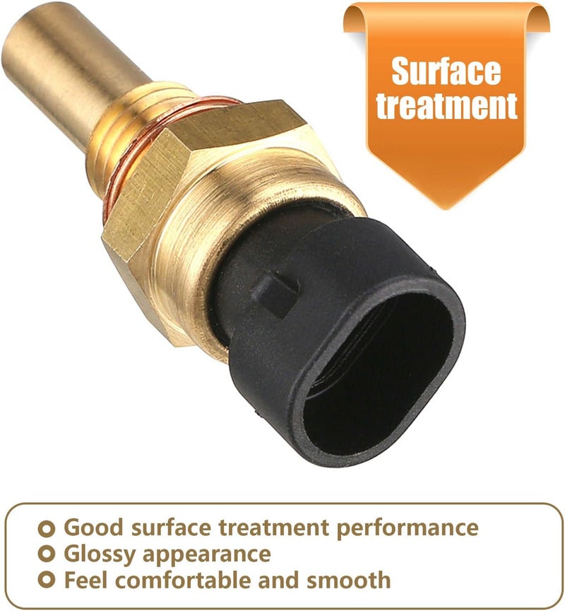 GKmow 1 PC Engine Temperature Sensor, ECT Temp Sensor Replace 15404280 12191170 60811520 12608814, Car Parts, Compatible with Delphi (Gold) - Image 2